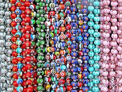 murano glass bead strands